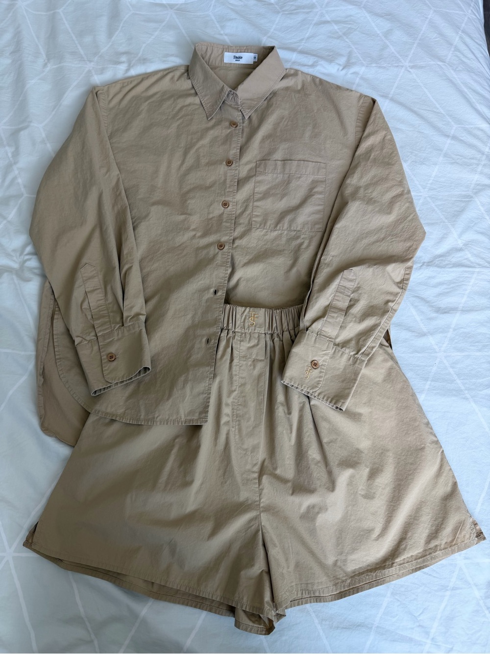 The Frankie Shop Lui Organic Cotton Matching Set Shirt S & Boxer Shorts L GOTS